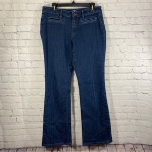 Ann Taylor Loft Womens Jeans sz 8 Blue Original Bootcut Stretch 31.5” Inseam